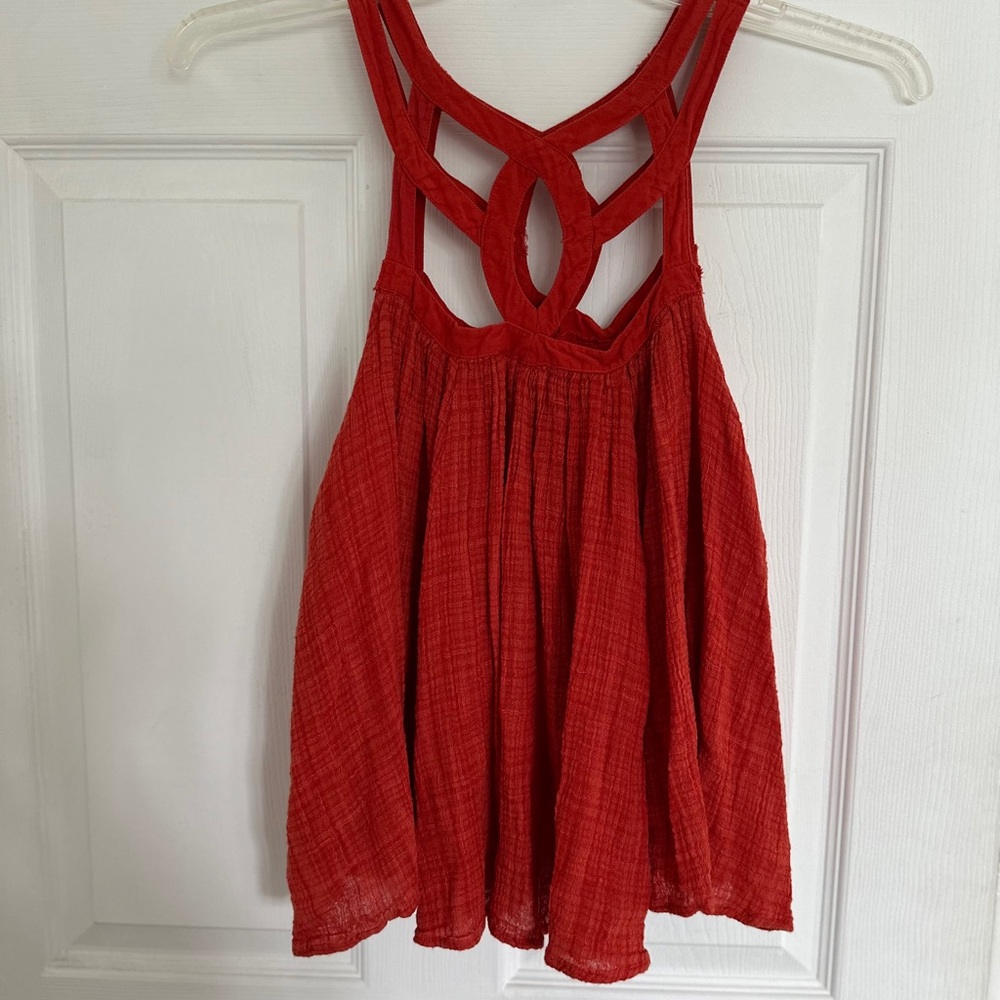 Elegant orange Sleeveless Tank top great for Halloween party